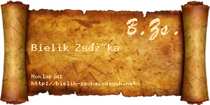 Bielik Zsóka névjegykártya